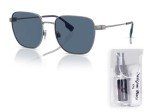 Burberry Gunmetal Blue Square Sunglasses for Men