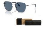 Burberry Gunmetal Blue Square Sunglasses for Men