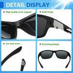 Fiada Men's 4-Piece Polarized Sports Sunglasses Set