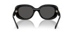 COACH Oval Sunglasses in Black/Grey, 53 mm