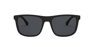 Emporio Armani EA4129 Matte Black Square Sunglasses