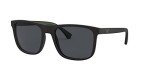 Emporio Armani EA4129 Matte Black Square Sunglasses