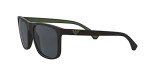 Emporio Armani EA4129 Matte Black Square Sunglasses