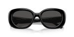 COACH Oval Sunglasses in Black/Grey, 53 mm