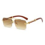 Gleyemor Men's Rimless Rectangle Fashion Sunglasses