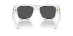 Versace Men's White Frame Sunglasses with Grey Lenses