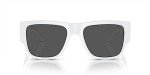 Versace Men's White Frame Sunglasses with Grey Lenses