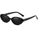 AIEYEZO Vintage 90s Oval Sunglasses for Women