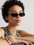 AIEYEZO Vintage 90s Oval Sunglasses for Women