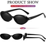 AIEYEZO Vintage 90s Oval Sunglasses for Women