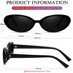 AIEYEZO Vintage 90s Oval Sunglasses for Women