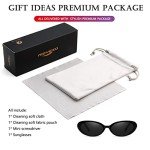 AIEYEZO Vintage 90s Oval Sunglasses for Women