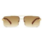Gleyemor Men's Rimless Rectangle Fashion Sunglasses