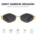 Retro Hexagon Sunglasses for Women - Vintage Style