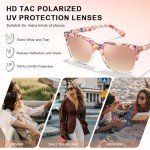 Trendy Retro Pink Lens Polarized Sunglasses for Women