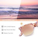 Trendy Retro Pink Lens Polarized Sunglasses for Women