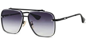 Oversized Square Aviator Gradient Sunglasses Unisex