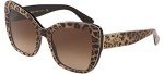 Dolce & Gabbana Brown Black Rectangular Sunglasses