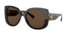 Versace Havana Rectangle Sunglasses with Brown Lens
