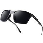 BIRCEN Polarized Men’s Sport Sunglasses - Black Wraparound