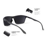 BIRCEN Polarized Men’s Sport Sunglasses - Black Wraparound