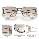 Trendy Y2K Metal Sunglasses for Women