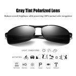 ZHILE Polarized Rectangular Sunglasses with UV Protection