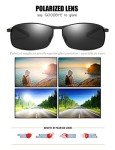 ZHILE Polarized Rectangular Sunglasses with UV Protection