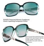 FEISEDY Women's Polarized Classic Sparkling Sunglasses