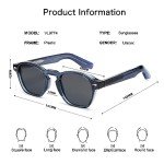 VANLINKER Retro Small Square Sunglasses for All
