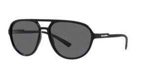 Dolce & Gabbana Matte Black Round Sunglasses