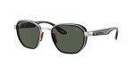 Ray-Ban Scuderia Ferrari Round Sunglasses, Silver/Green