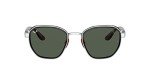 Ray-Ban Scuderia Ferrari Round Sunglasses, Silver/Green