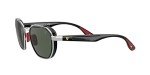 Ray-Ban Scuderia Ferrari Round Sunglasses, Silver/Green