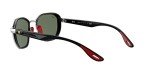 Ray-Ban Scuderia Ferrari Round Sunglasses, Silver/Green