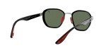 Ray-Ban Scuderia Ferrari Round Sunglasses, Silver/Green