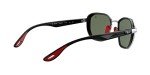 Ray-Ban Scuderia Ferrari Round Sunglasses, Silver/Green