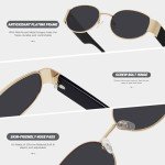 Fozono Retro Oval Sunglasses for Trendy Style