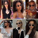 Fozono Retro Oval Sunglasses for Trendy Style