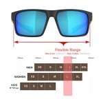 QOOL TIMES F1A Square Polarized Blue Sunglasses