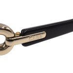 Chloe Women's Black-Gold Round Sunglasses, 58mm