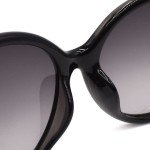 Chloe Women's Black-Gold Round Sunglasses, 58mm