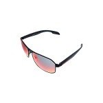 Prada Linea Rossa Black Metal Sunglasses with Red Lens