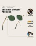 Men's Polarized Modern Round Square Sunglasses
