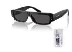 Dolce & Gabbana DG4458 Black Rectangular Sunglasses + Eyewear Kit