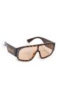 Versace VE 4439 Havana Sunglasses with Brown Lens