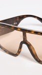 Versace VE 4439 Havana Sunglasses with Brown Lens