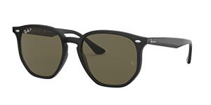 Ray-Ban Low Bridge Hexagonal Sunglasses - Black/Green