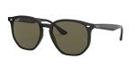 Ray-Ban Low Bridge Hexagonal Sunglasses - Black/Green