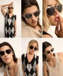 Blackburn Trendy Aviator Cat Eye Sunglasses